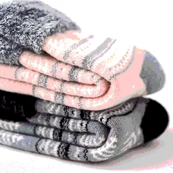 Ženske Zimske Super Mehko Toplo, Prijetno Mehka Runo obložene Tla Srednja Tude Nogavice Lepe Nogavice Srčkan Calcetines Mujer