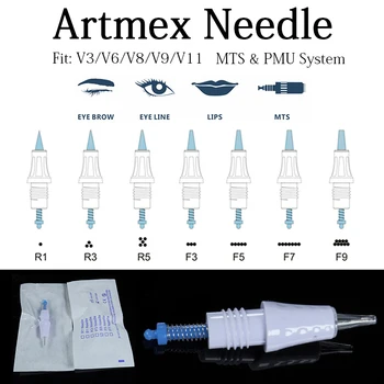 Artmex Tatoo Iglo Kartuše R1 R3 R5 F5, F7 MTS Terapija Sistem Za Artmex V11 V8 V6 V7 V3 V9 PMU Pol permanentni Makeup Stroj