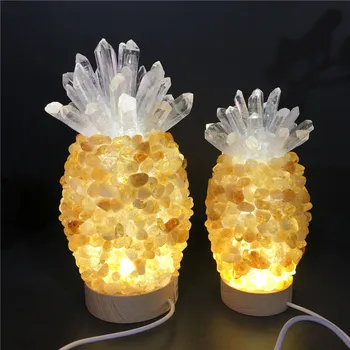 Naravni kristal ametist Ananas lučka točk zdravljenje USB počitnice darilo