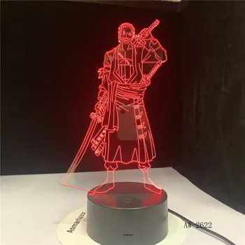 3D Led Ustvarjalne USB Dekorativne Razsvetljave Anime Enem Kosu Obliko Dotik Gumb Desk Lučka Za Spalnico Razsvetljavo Nočne Luči AW-2622