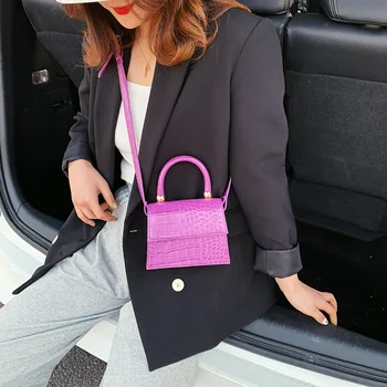 Moda aligator kvadratnih ženske ramo torbe, oblikovalec torbice luksuzni pu usnje crossbody vrečko ženski majhne torbice 2020 poletje