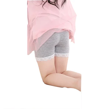 2016 poletje dekle varnost hlače, spodnje perilo čipke Mehko bombažno navaden barvni design spodnje perilo, udobno spodnje hlače boxer hlačke dekle kratek