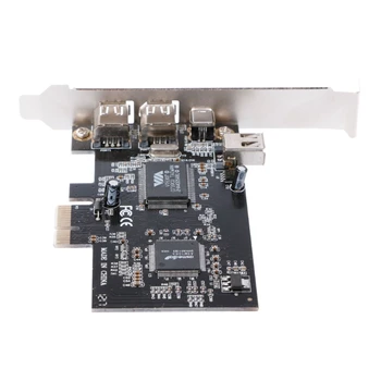 PCI-e 1X IEEE 1394A 4 Vrata(3+1) Firewire Sim Adapter 6-4 Pin Kabel Za Namizni RAČUNALNIK