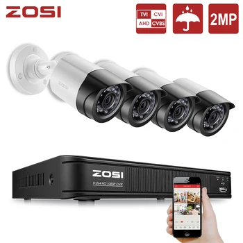 ZOSI H. 264 8CH 1080P AHD TVI Analognih CCTV SISTEMA Nadzora Varnosti Vodotesen IP66 Nightvision Prostem Kamere, DVR Kit