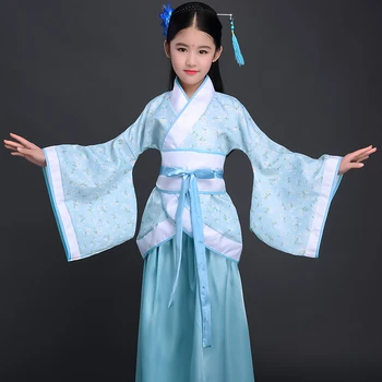 10 Barv Otrok Dekleta Tradicionalna Kitajska Oblačila za Dekleta Hanfu Kitajski Obleko Manjšinskih Ples Otroški Kostumi Princesa Obleke