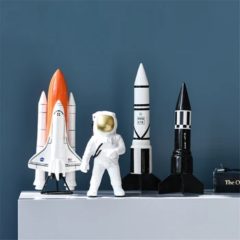 Smole Obrti Prostor Človek Ameriški Astronavt Kiparstvo Raketno Letalo Kozmonavt Slika Model Kip Doma Okraski Figurice