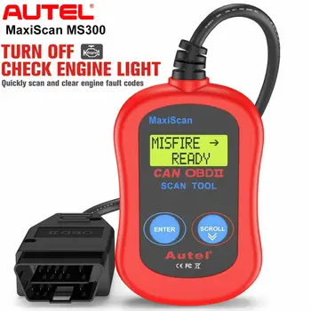 Autel MS300 OBD2 Optičnega Avto Kodo Bralnik, Izklopite Potrditveno Motorja, Luči, Preberite&Erase Kode napak, Preverjanje Emisij, Spremljanje Stanja LAHKO