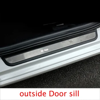 Iz nerjavečega Jekla, ABS Vrata Polico Izvažajo Plošče Strani trim avto styling pribor Nalepka je primerna Za Hyundai Elantra 2016 2017 C530