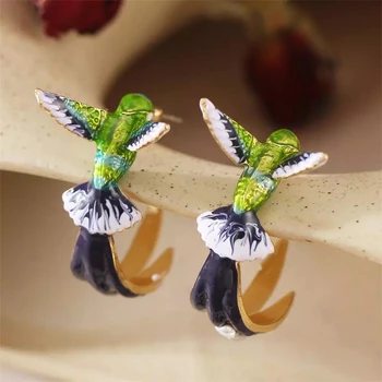 Moda Klasičnih Luštna Majhna Hummingbird Ženske Uhane Lepe Živali Obliko Uhan Stranka Nakit