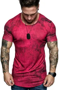 Moda za Moške Priložnostne Prilegajo Kratek Rokav Slim Mišice Bodybuilding T-shirt Tee Vrhovi Moška Oblačila Vrh