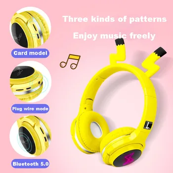 Bluetooth Slušalke Otroci Srčkan Risanka Bluetooth 5.0 Slušalke Z Mikrofon Stereo Brezžična Igralec Slušalke za Pametni Otroci