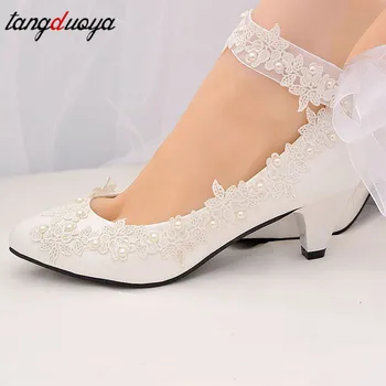 Bela črpalke ženske čevlje cvet pearl poročni čevlji nevesta visoke pete, čevlji ženska seksi petah zapatos de tacon