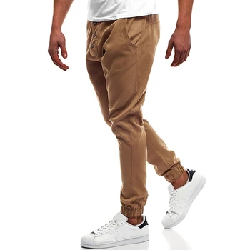 VROČE 2019 Prostem spomladi jeseni Šport hip hop Kaki vrečasta gumb Stretch Pantalones track hlače moški tek hlače