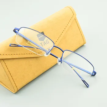 OZNAKE blagovnih Znamk Moške Očala Okvirji Kratkovidnost Optični Prikazovalnik Ultra-lahkega Titana Pol Očala Okvir 1066 računalnik očala oculos grau