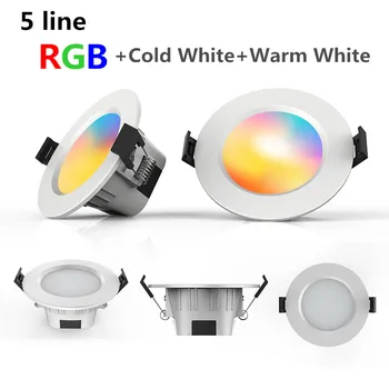 Smart LED Downlight Zatemnitev Krog Spot Luč 5W 9W RGB Barva Spreminja, Toplo Hladno svetlobo Bluetooth APP Nadzor Pametne Luči