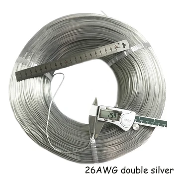 DHL 1000m/veliko Pregledno Električna Žica, ki 2pin Razsvetljavo Napajalni Kabel 2*1.3 mm Srebrna Napajalni Kabel LED Žice Avdio Zvočniški Kabel