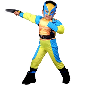 Film Železa Volk Mišice s čevlji Kostum Otroci Fantje Dekle Superheroj Cosplay Fancy Stranka Obleko Otrok Rojstni dan Super junak Obleko