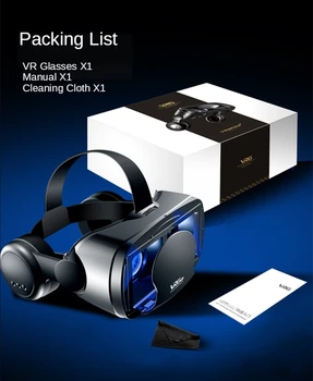 VRG Pro VR Očala 3D Slušalke Navidezna Resničnost, Avdio Video Vse-v-enem 5~7 palčni Mobilni Telefon, Namenjen Očala Snemljiv