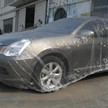 1X Razpoložljivi Avto Nepremočljiv Pokrov Prozoren Plastični Dustproof Pokrov Avtomobila Zajema Dež