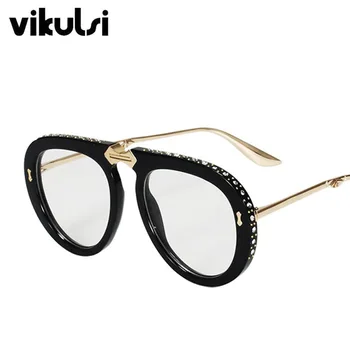 Vrhunska Kakovost Luksuznih Zložljivi Kovinski Diamantno Sončna Očala Ženske Italija Blagovne Znamke Oblikovalec Letalskih Sončna Očala Za Ženski Moški Brisanje Očal