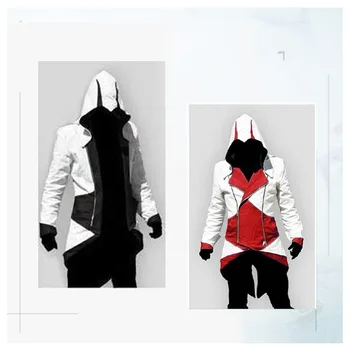 Assassins Creed Cosplay Za Odrasle Moške, Ženske Ulične Hooded Suknjič Coats Outwear Kostum Edward Assassins Creed Halloween Kostum