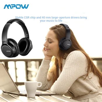 Mpow H7 Bluetooth Slušalke HiFi Stereo šumov Velikosti Nad Uho Slušalke Z Mikrofonom&Vrečka Za iPhone/iPad