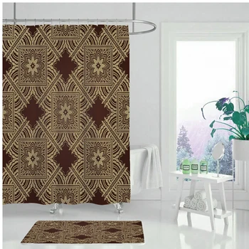 Multi-teksturo tuš zavesa nepremočljiva tuš zavesa, kopalnica, toaletni izdelki geometrijske kopel sitotisk zavese