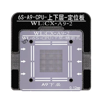 WL Pasu CPU NAND BGA Reballing Komplet za A6 A7 A8 A9 A10 A11 A12 A13 Tin Neto Matrica Magnetni Osnove za določanje Položaja Stalnica