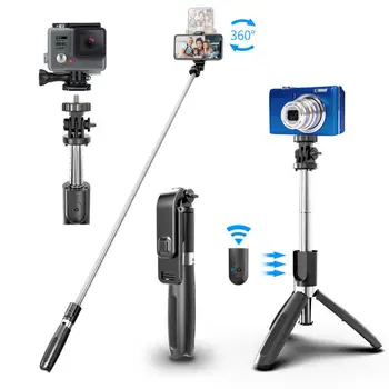 L02 4 In1 Brezžična Tehnologija Bluetooth Selfie Palico Stojalo Zložljivo Stojalo Monopods Univerzalno Za Pametne Telefone Gopro In Športna Kamera
