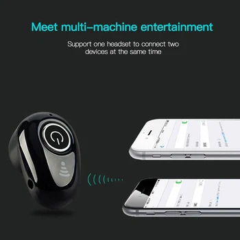 S650 Mini Bluetooth Brezžične Slušalke za V Uho Nevidno Čepkov Prostoročne Stereo Slušalke z Mikrofonom za iPhone 11 Huawei Mate 30