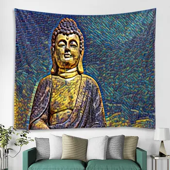Barvne 3D Kip Bude, Natisnjen Velik Zid, Tapiserija, Poceni Hipi Steni Visi Bohemian Stenske Tapiserije Mandala Wall Art Dekor