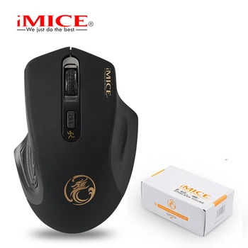IMICE Wireless Gaming Miška Ergonomska Miška 4 Tipke LED 1600 DPI Računalniško Miško Igralec Miši Tiho Miško za PUBG FPS Igre