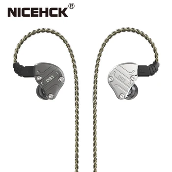 2020 NiceHCK DB3 2DD+1BA Hibridni 3 Gonilnika Enote V Uho Slušalke Zaslon Teče Šport HI-fi Slušalke Slušalka IEM DJ 2Pin NX7 X49