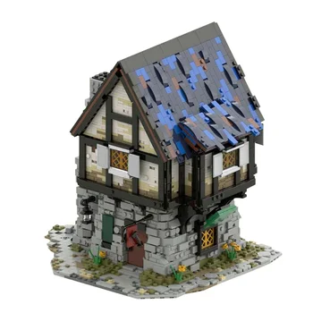 Street View House Model srednjeveško irena pedrolini Konstruktor Izobraževalne Igrače Scene Stavbe, Bloki, Opeke Za Otroke Fantje Darilo