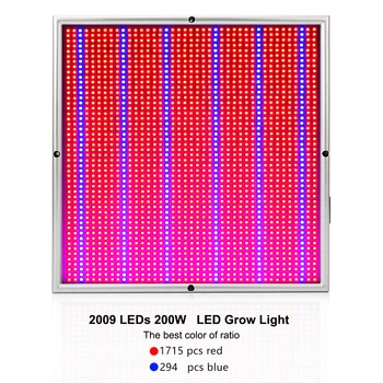 4Pcs/Veliko LED grow light 200W 2009 led Celoten Spekter lampada Svetilke za Notranjo Toplogrednih Rastline rastejo šotor Growlight Dropshipping