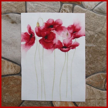 Ročno Krpo Barvanje Poliester Bombaž DIY Mozaik Akvarel Cvetje Platno Digitalni Tisk Decora 5pcs/veliko 15*20 cm * Plain