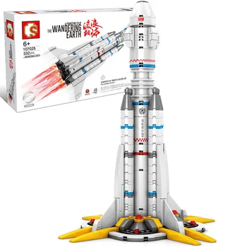 332PCS Tava Zemlji Raketa Gradnik Spaceport Space Shuttle Začetek Center Opeke Otroci Igrače Legoings Tehnika WJ077
