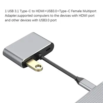 USB c prilagodilnik pretvornika tip c do HDMI / USB 3.0 / Tip C aluminija adapter tip C za Apple Macbook