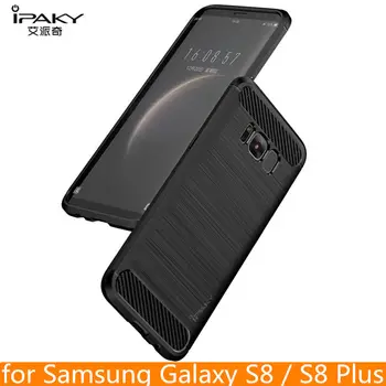 Za Samsung Galaxy S8 Plus Primeru IPAKY Opomba 9 Opomba 8 S9 S10 Silikonski Ogljikovih Vlaken Hibridni Zaščitni ovitek za Samsung S8 Primeru