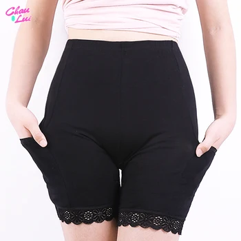 Chau Lui mehko in udobno bombažno materiala boksar hlače varnost hlače za ženske spodnje hlačke velik plus velikost visoko pasu, spodnje perilo