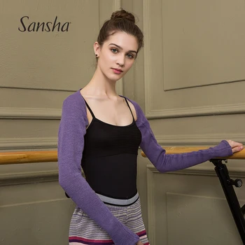 Sansha Ogreje Serije Balet Pletene Ramo Protector Dolg Rokav Balet Dancewear KT13A