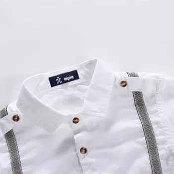 Otroške Majice Klasičnih Trak design, Anglija Slog Bombaž Dolgimi rokavi Otroci Fant Majice Oblačila