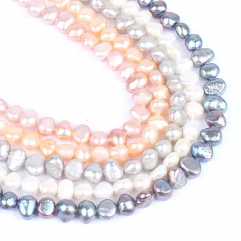 Moda naravnih 6-7mm irregualar Obliko biserna ogrlica Za Ženske Dekle sladkovodnih biserna ogrlica, nakit, izdelava diy