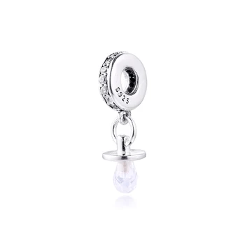 Ustreza Zapestnico Pandora Resnično 925 Sterling Srebrni Biseri Cucla Srebro Visijo Čar za DIY, zaradi Česar Ženske, Nakit kralen perles