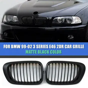 Matte Black Ledvic Sprednji strani Mrežico Za BMW E46 325Ci 330Ci 2 Vrata Coupe 1999-2002
