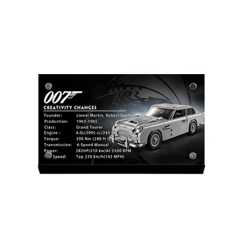 Akrilna zaslon stojalo blagovne znamke za ustvarjalca 10262 James Bond Aston Martin DB5 igrače gradniki