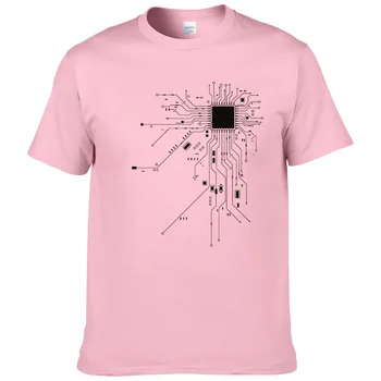 Računalnik CPU Core Srca T-Shirt za Moške GEEK Nerd Freak Heker PC Gamer Tee Poletje Bombaža, Kratek Rokav T Shirt Euro Velikost #303