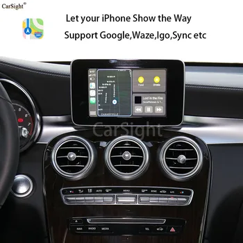 Nove Brezžične CarPlay za Mercedes-Benz NTG5.0/5.1/5s1/5.2 C W205 GLA CLA GLE Podporo Mobilni Telefon Waze GPS Sporočilo