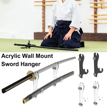 Akril Wall Mount Samuraji Meč Obešalnik Meč Zaslon Držalo Za Genji Meč Rack