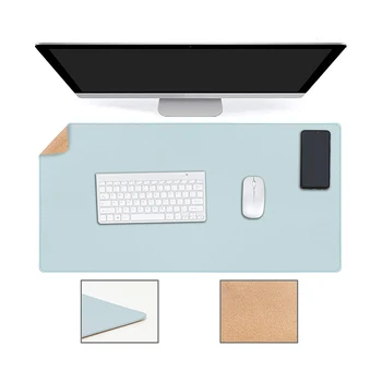 Dvostranski Mouse Pad Sonaravnega Plute PU Usnje Desk Mat Nepremočljiva Dustproof Široko uporabo Miške Mat za Dom Igre Urad